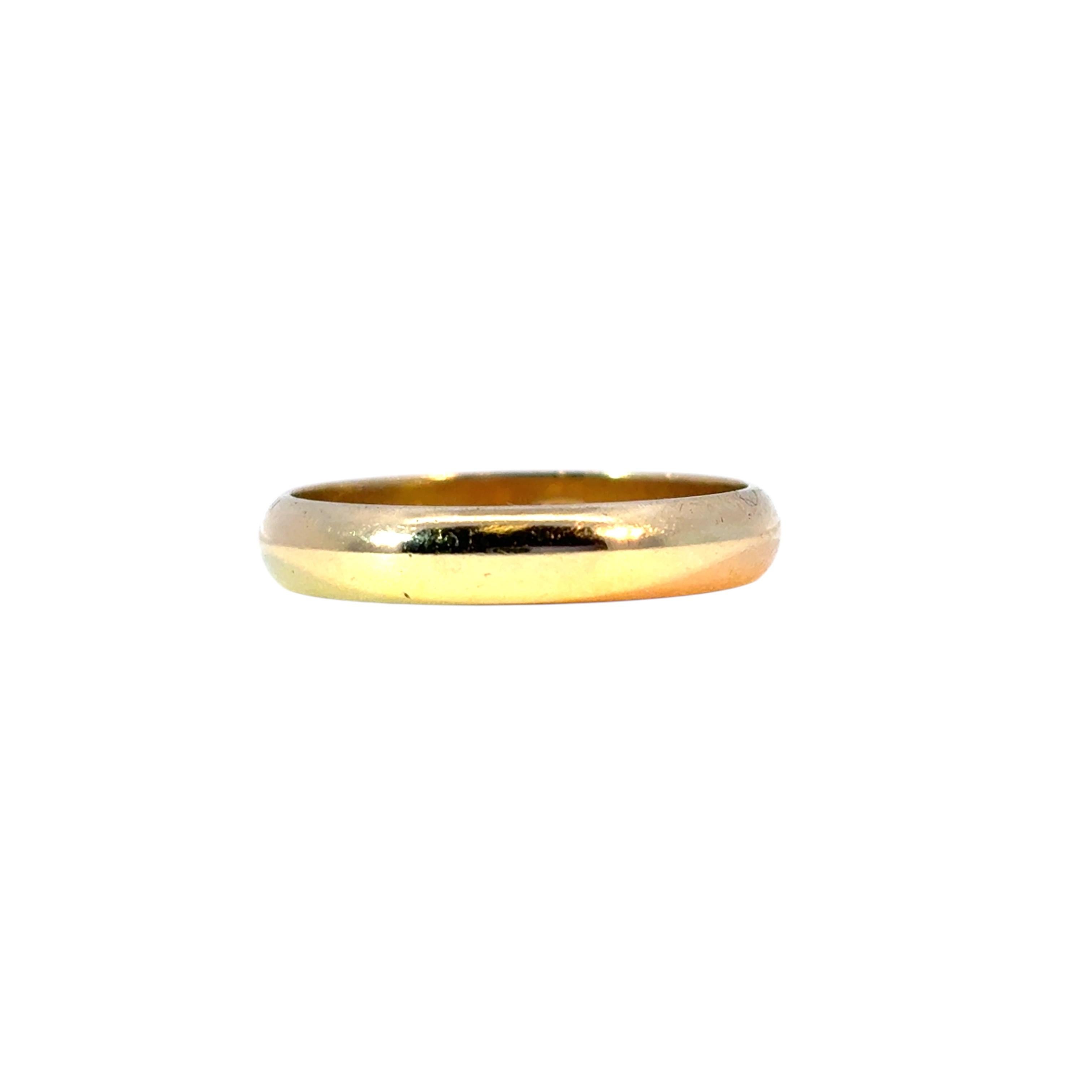 Vintage 14k Yellow Gold Ring Band For Sale 4