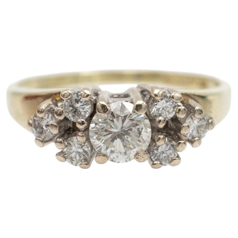 Vintage 14k Yellow Gold ring with diamonds 0.92 ct.