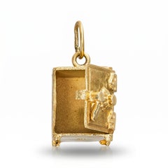 Vintage 14k Yellow Gold Safe Charm