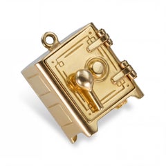 Vintage 14k Yellow Gold Safe Charm