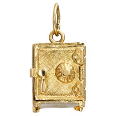 Vintage 14k Yellow Gold Safe Charm