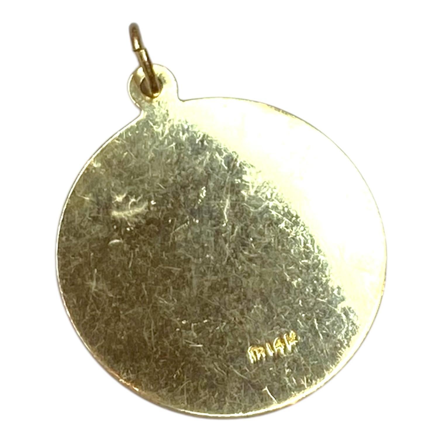 Vintage 14K Yellow Gold Saint Christopher Pendant 1