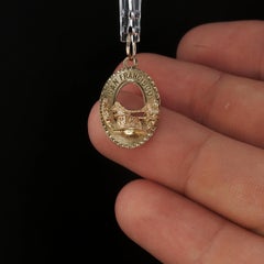 Vintage 14K Yellow Gold San Francisco Cable Car Charm Crea Fine Jewelry