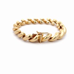 Bracelet vintage à maillons « San Marco » en or jaune 14 carats
