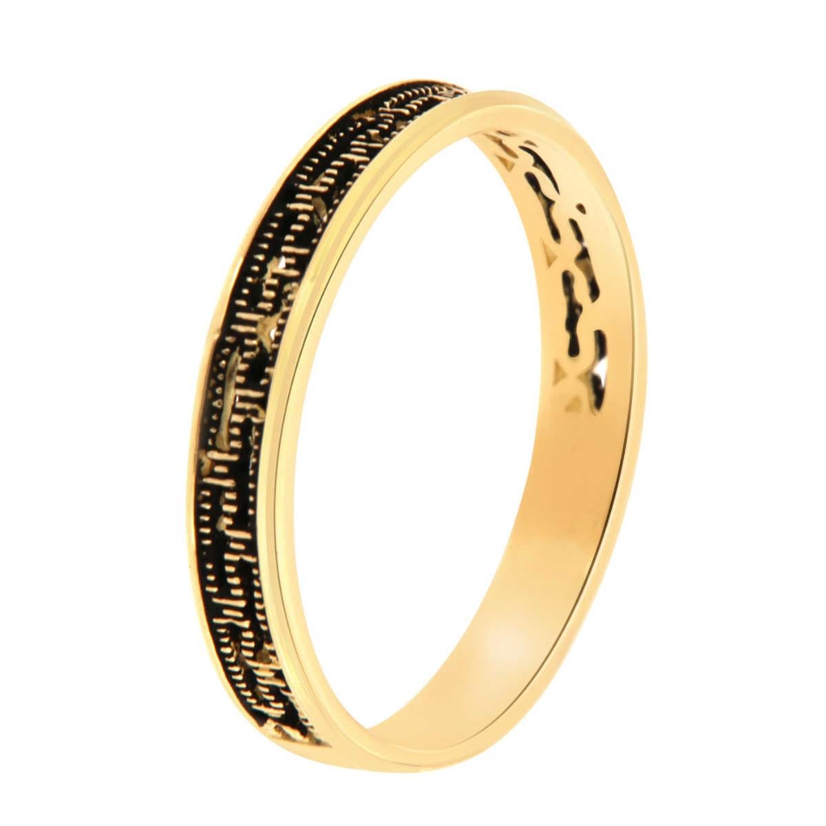 Women's Vintage 14k Yellow Gold Set 0.87 Carat Round Salt & Pepper Diamond Ring For Sale
