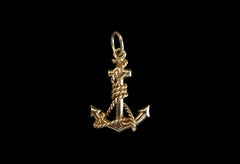 Vintage 14K Yellow Gold 'Ship's Anchor' Pendant - Europe - Circa 1980's