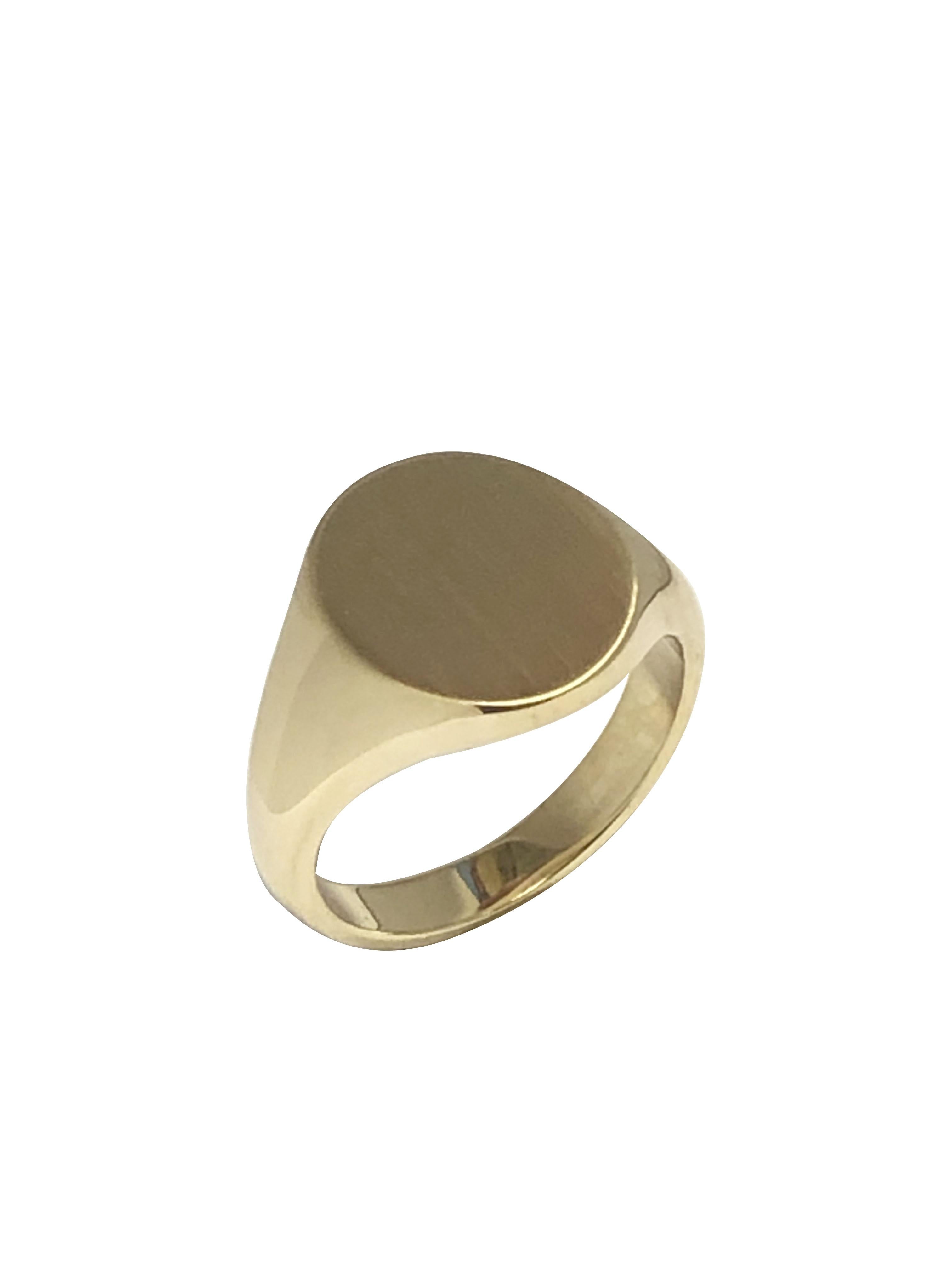 Bague de chevalière vintage en or jaune 14k Excellent état - En vente à Chicago, IL