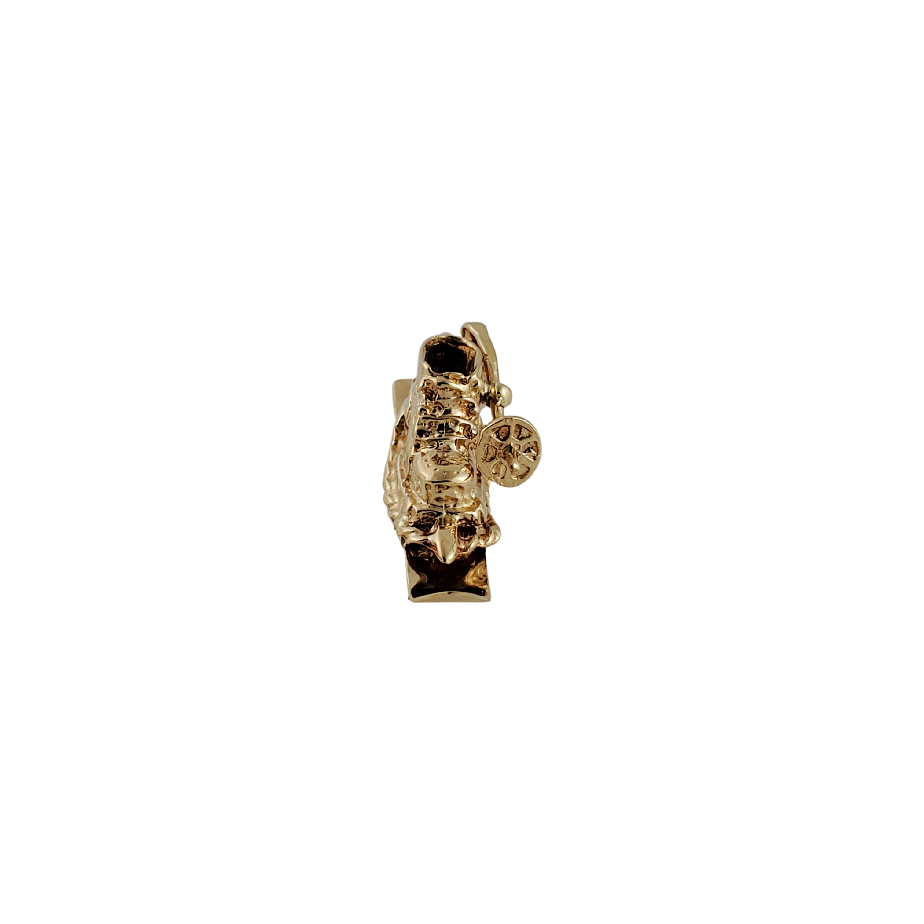 14K Yellow Gold Ski and Boot Charm For Sale 1