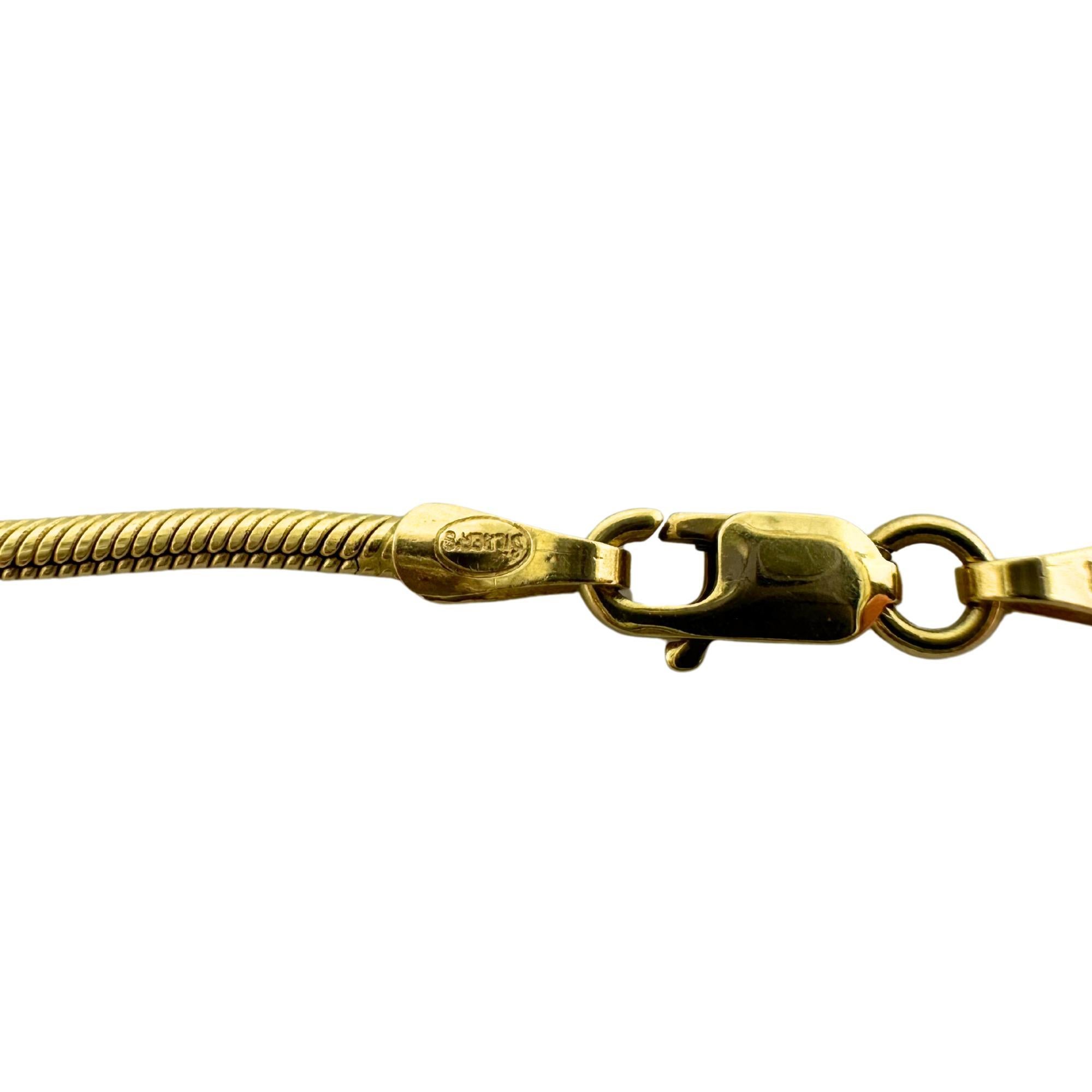 Chaîne serpent vintage en or jaune 14K - 36 pouces en vente 6
