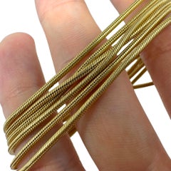 Vintage 14K Yellow Gold Snake Chain - 36 inches