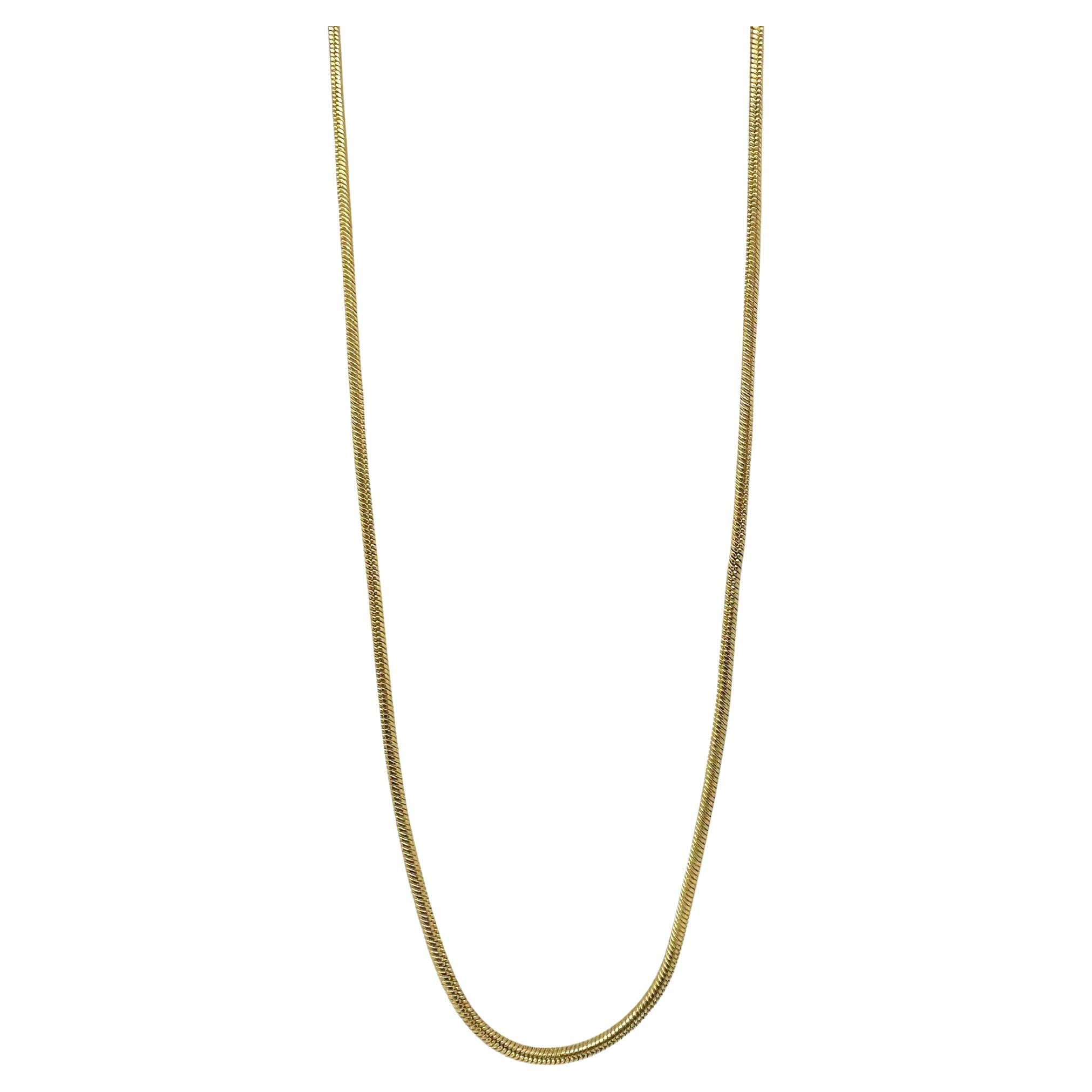Vintage 14K Gelbgold Schlangenkette - 36 Zoll