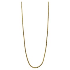 Vintage 14K Gelbgold Schlangenkette - 36 Zoll