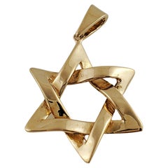14K Gelbgold Star of David-Anhänger/Anhänger