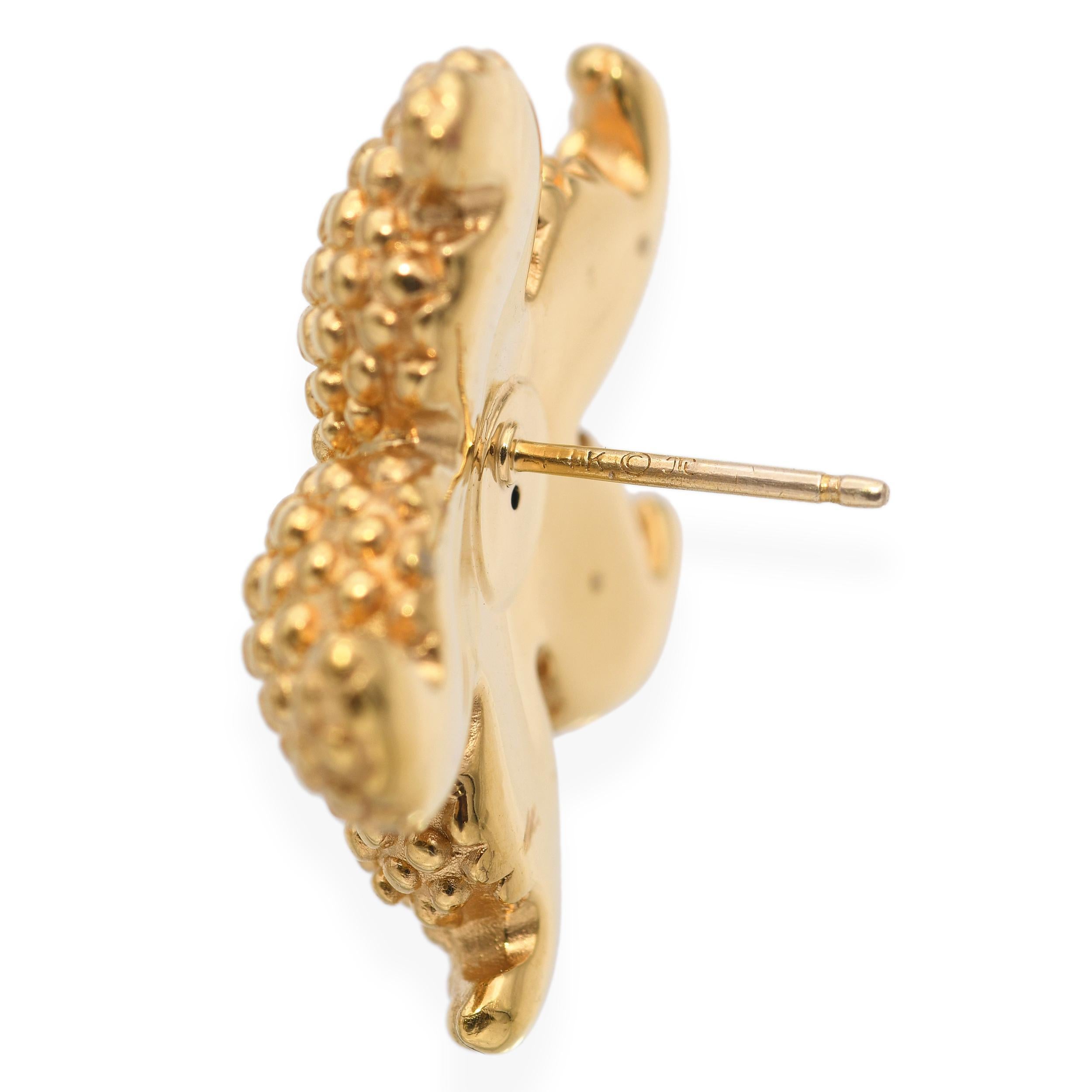 Vintage 14k Gelbgold Seestern Ohrringe im Angebot 1