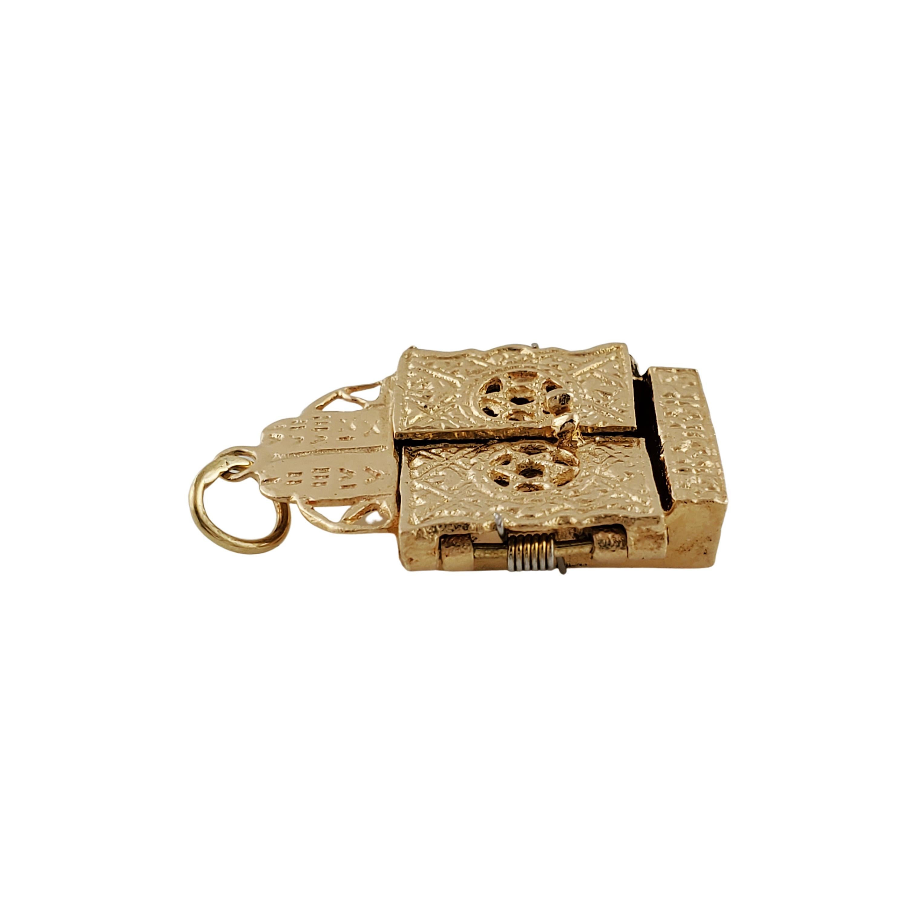 Women's or Men's 14K Yellow Gold Tabernacle Charm For Sale
