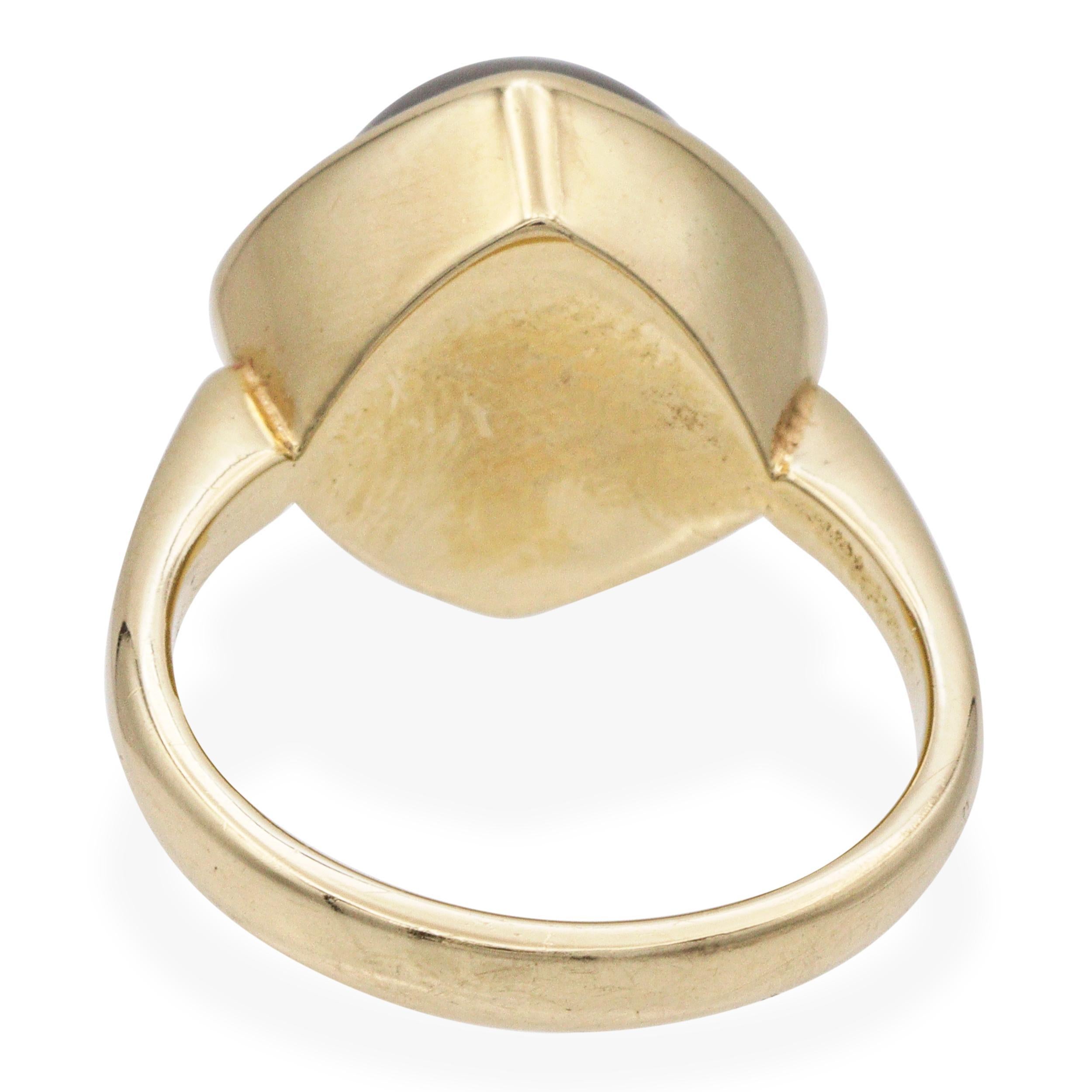 De las mujeres Anillo vintage de oro amarillo de 14k con perla de Tahití y diamantes en venta