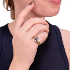 Vintage 14K Yellow Gold & Tanzanite Cocktail Ring