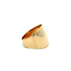 Vintage 14K Yellow Gold Tapered Dome Ring, Late 20th Century, Size 9