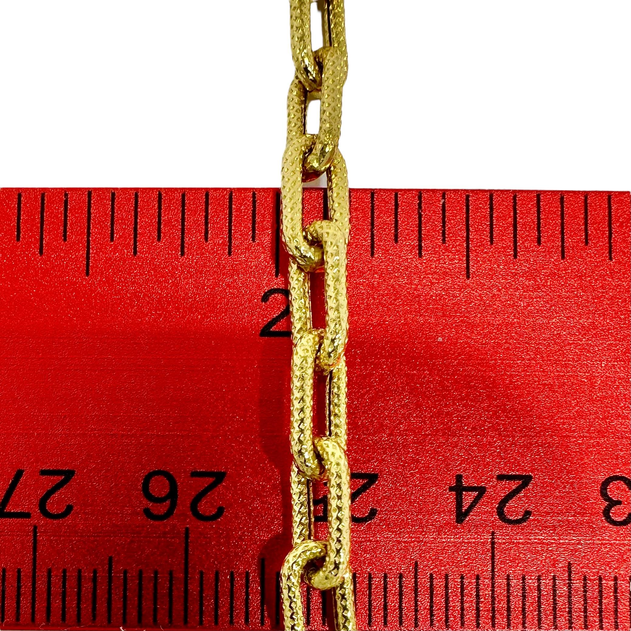 Cadena de cuello con textura vintage de oro amarillo de 14 quilates ideal para llevar a diario en venta 3