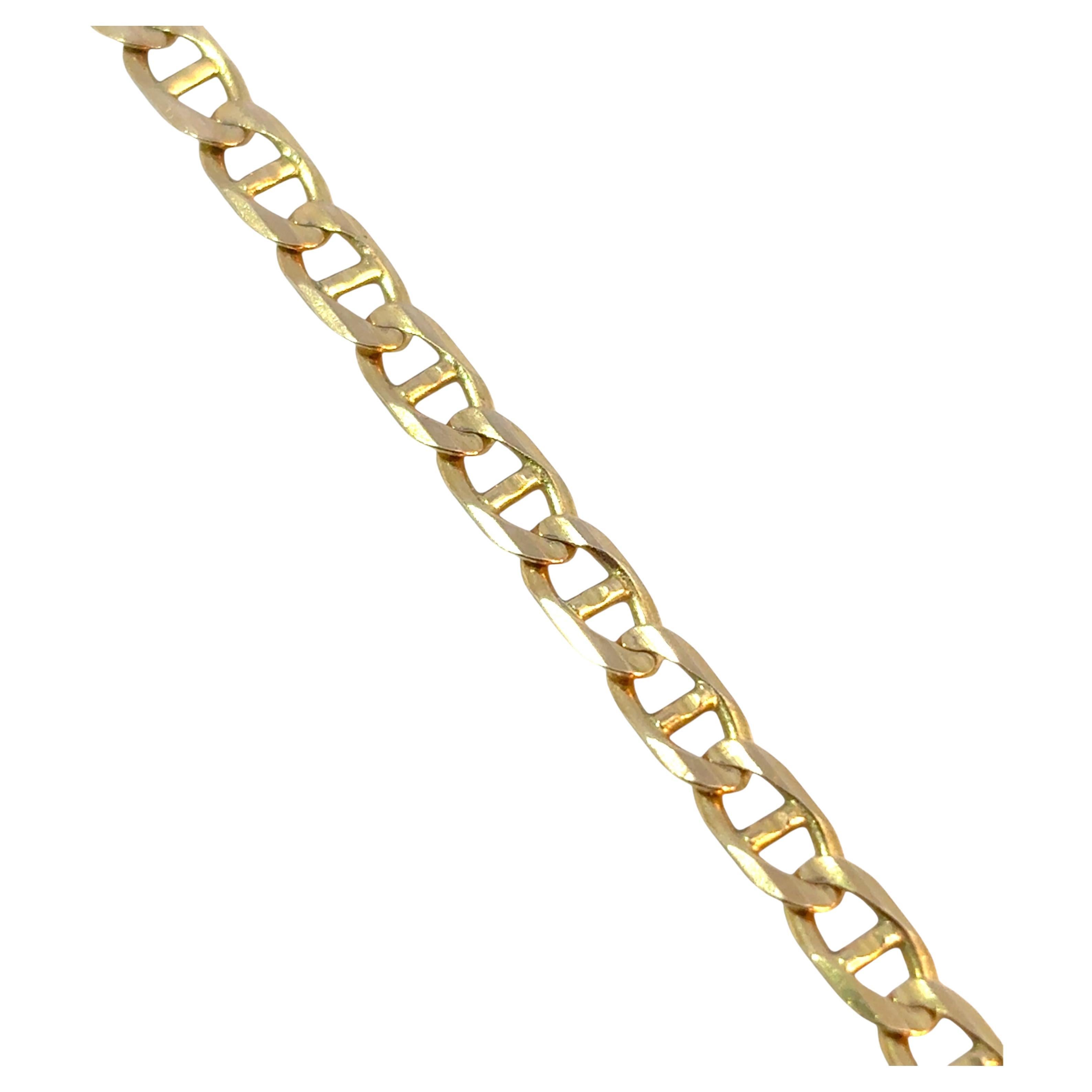 Vintage 14k Yellow Gold Thin Chain Link Bracelet
