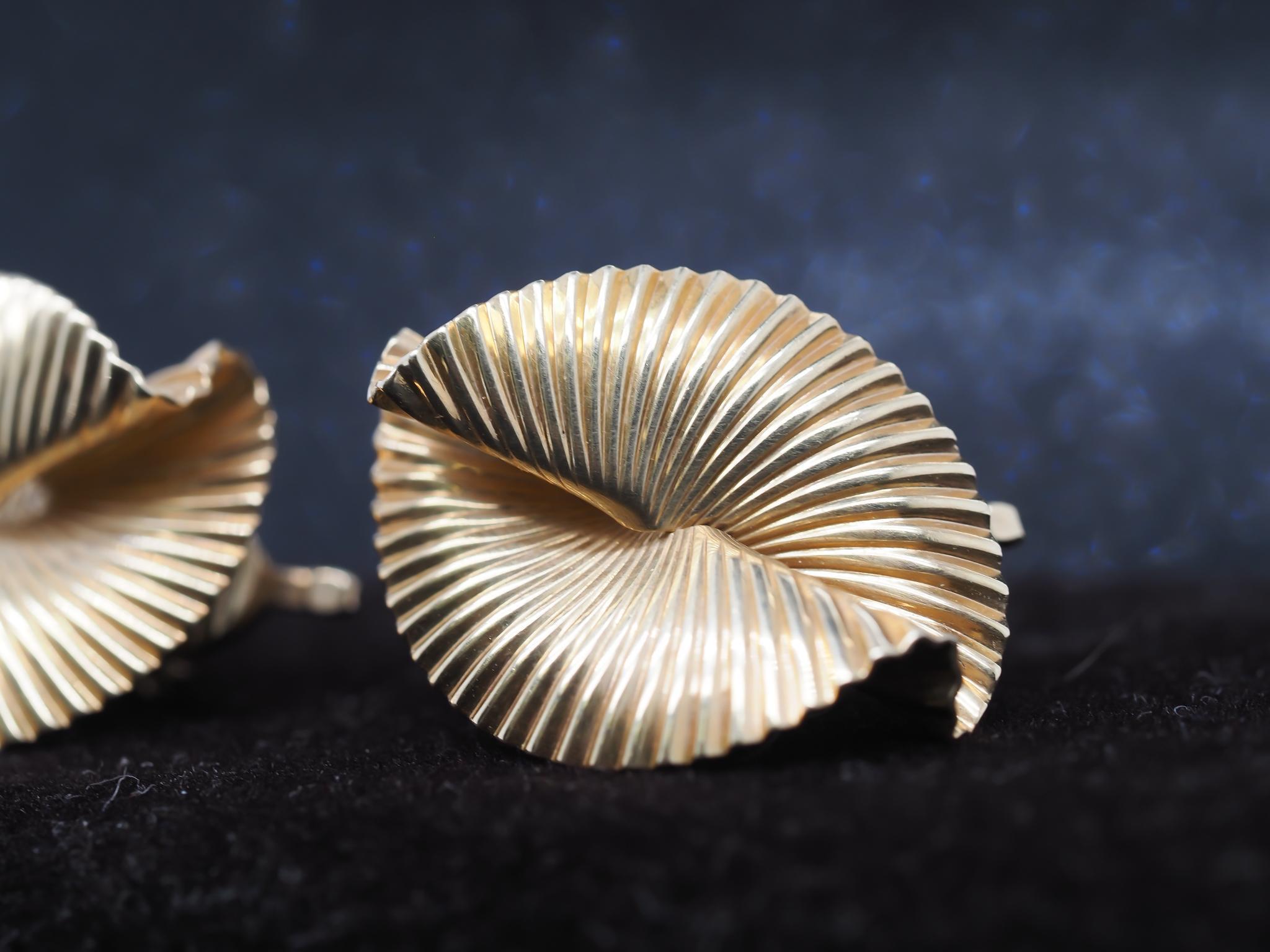 Vintage 14K Yellow Gold Tiffany & Co Earrings from the 1950s For Sale 6