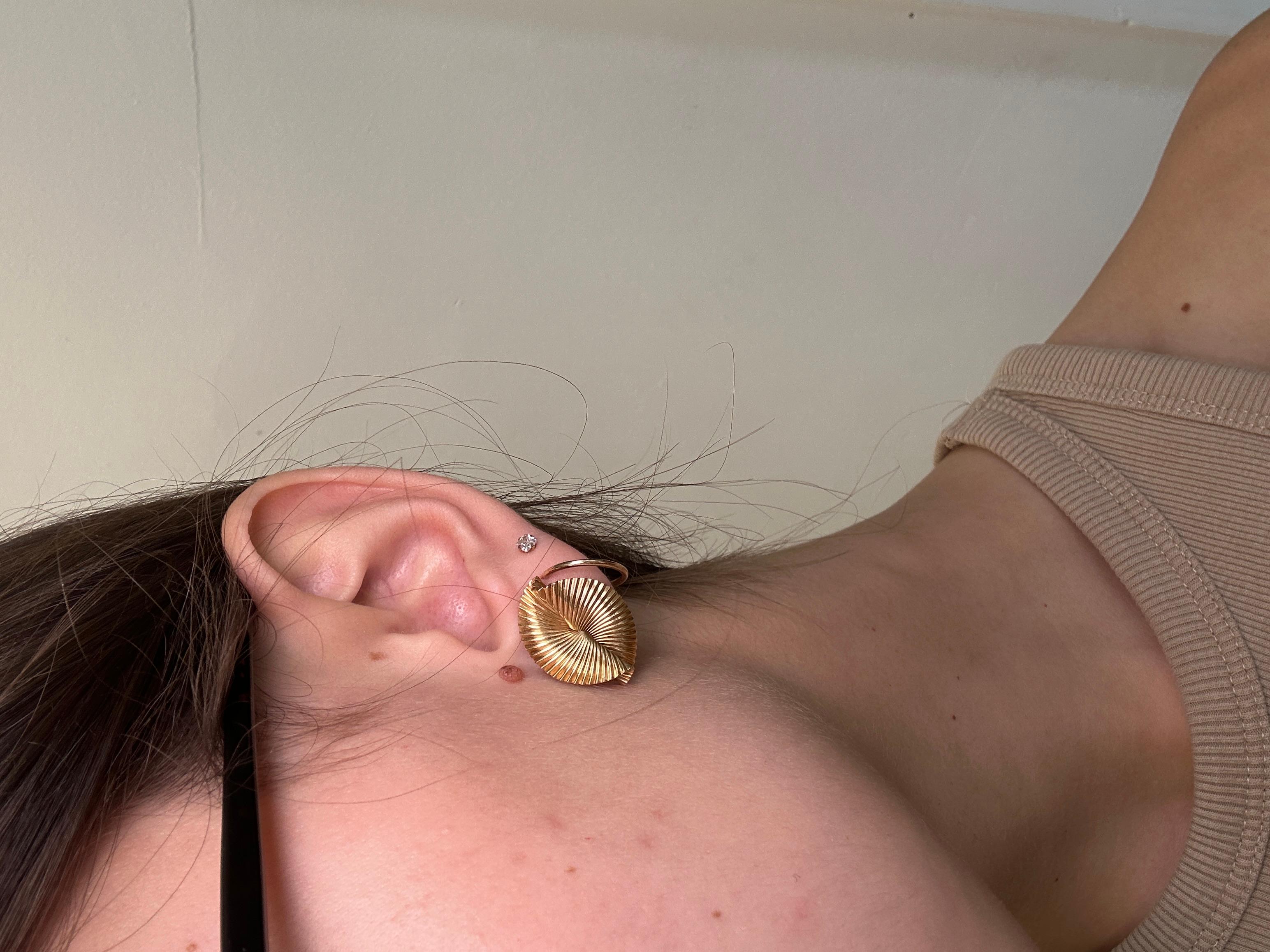 Vintage 14K Yellow Gold Tiffany & Co Earrings from the 1950s For Sale 7