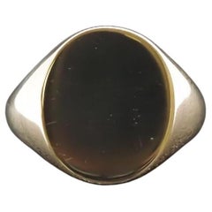 Vintage 14K Yellow Gold Tiffany & Co Signet Ring Size 7.5