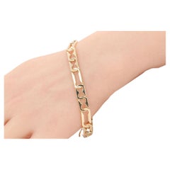 Vintage 14K Yellow Gold Unique Link Bracelet