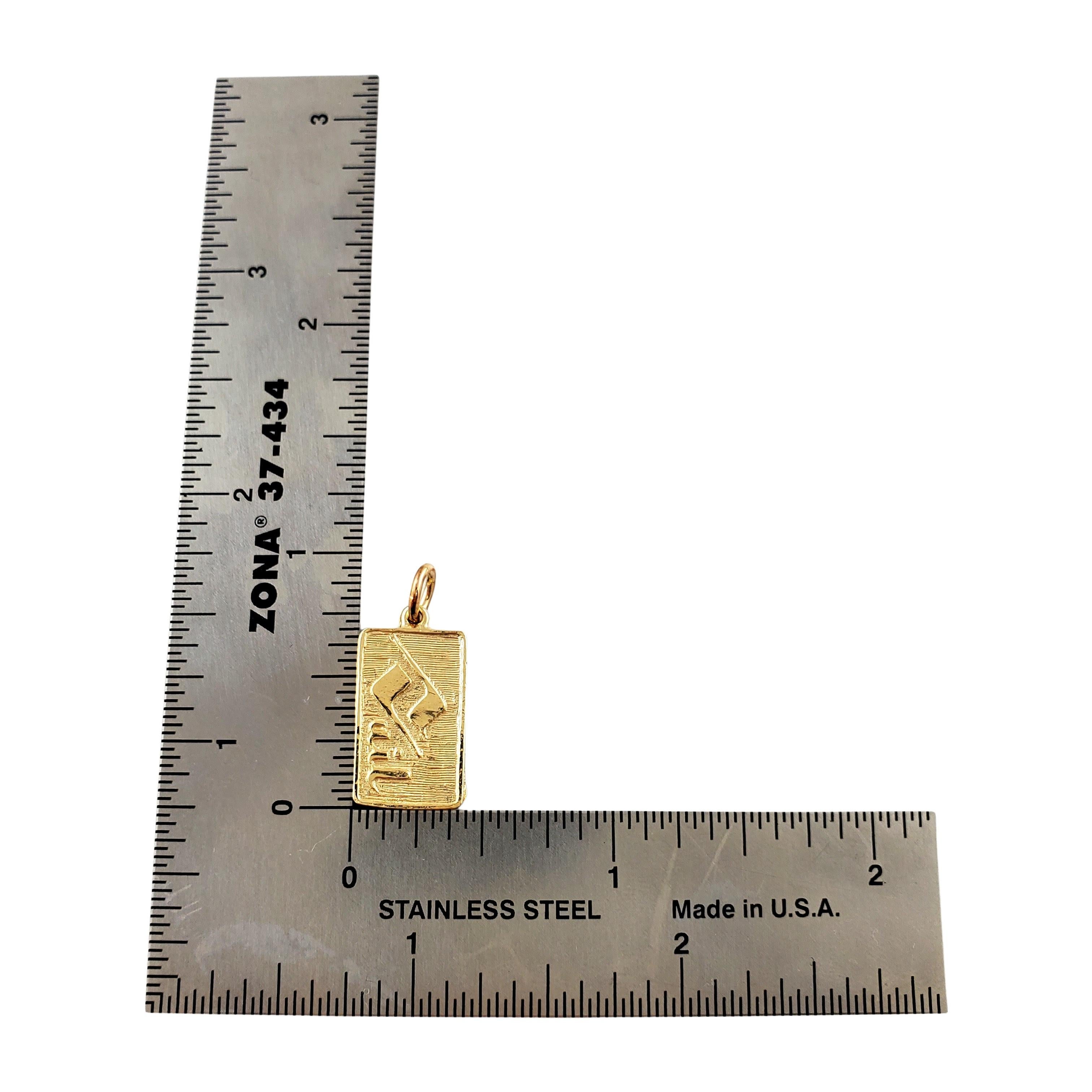 Women's or Men's Vintage 14K Yellow Gold Vail Ski Charm