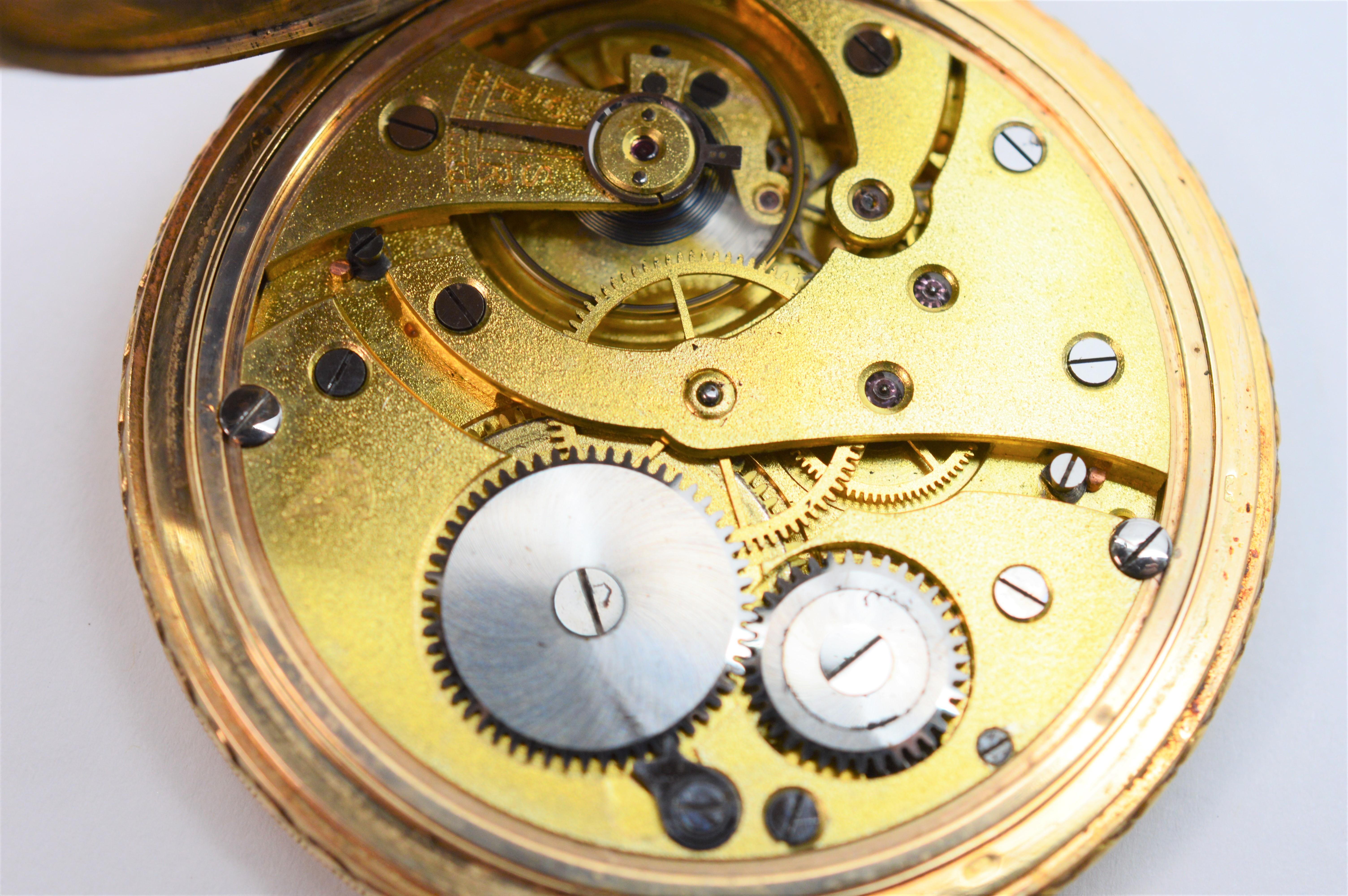 Men's Vintage 14K Yellow Gold Vogt Pocket Watch For Sale