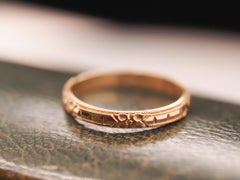 Fede nuziale vintage in oro giallo 14K