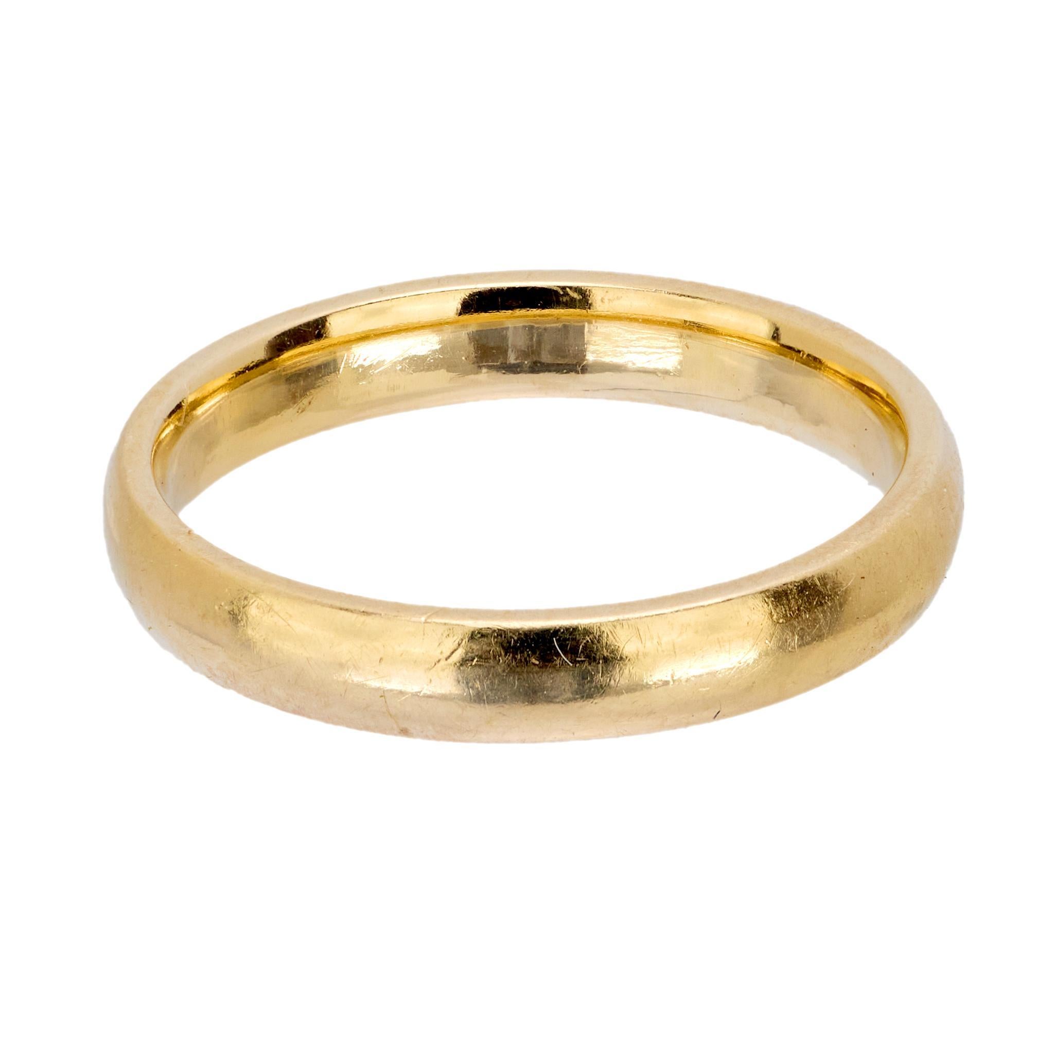 Moderne Alliance vintage en or jaune 14k en vente