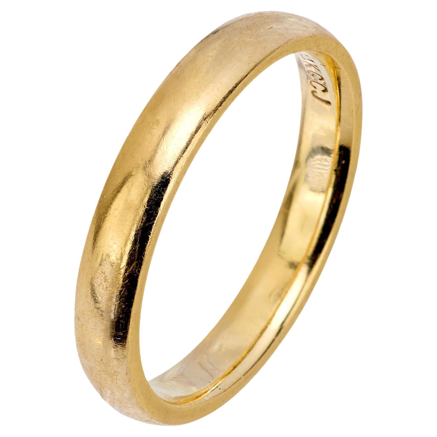 Alianza vintage de oro amarillo de 14k
