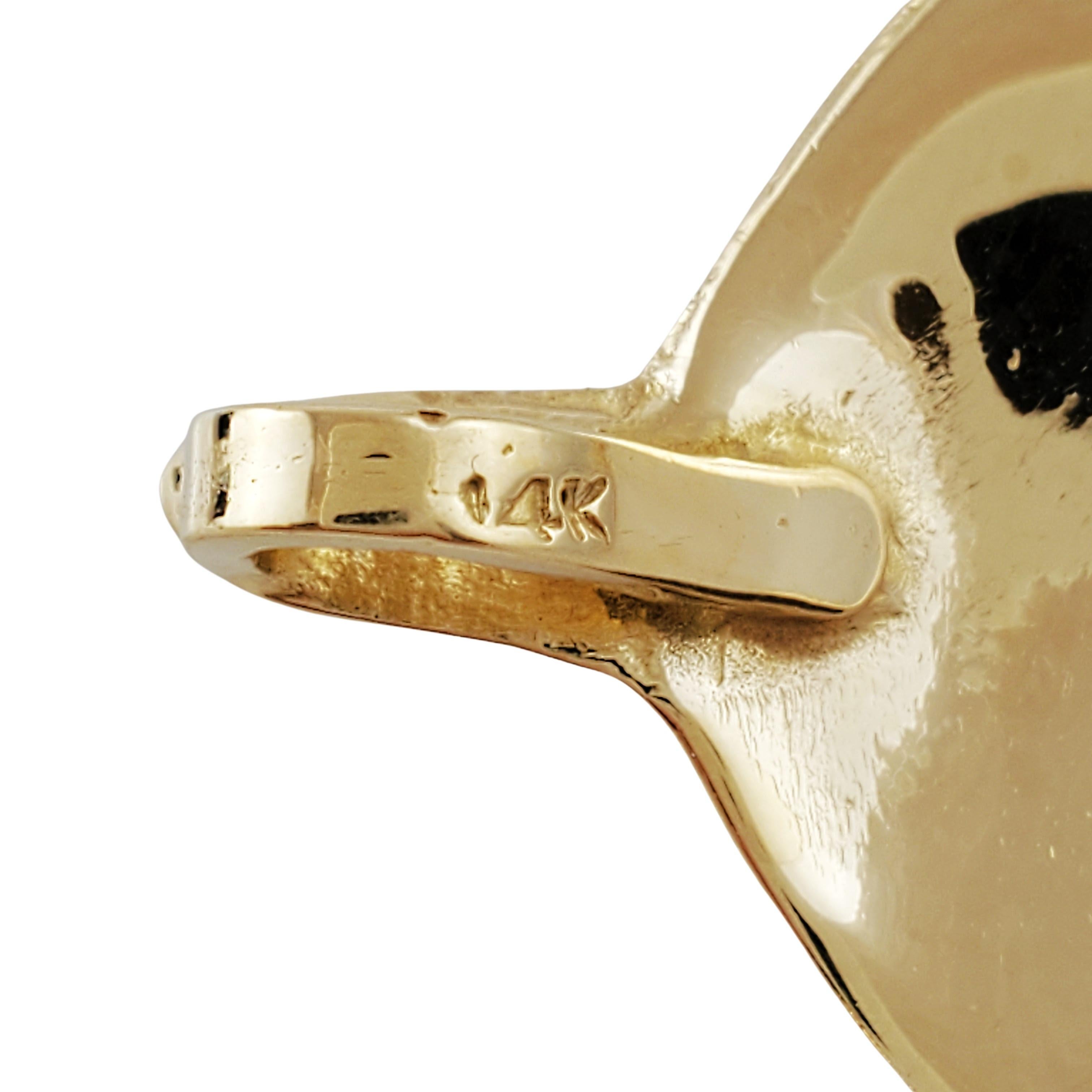 Walschwanz-Anhänger aus 14 Karat Gelbgold 3