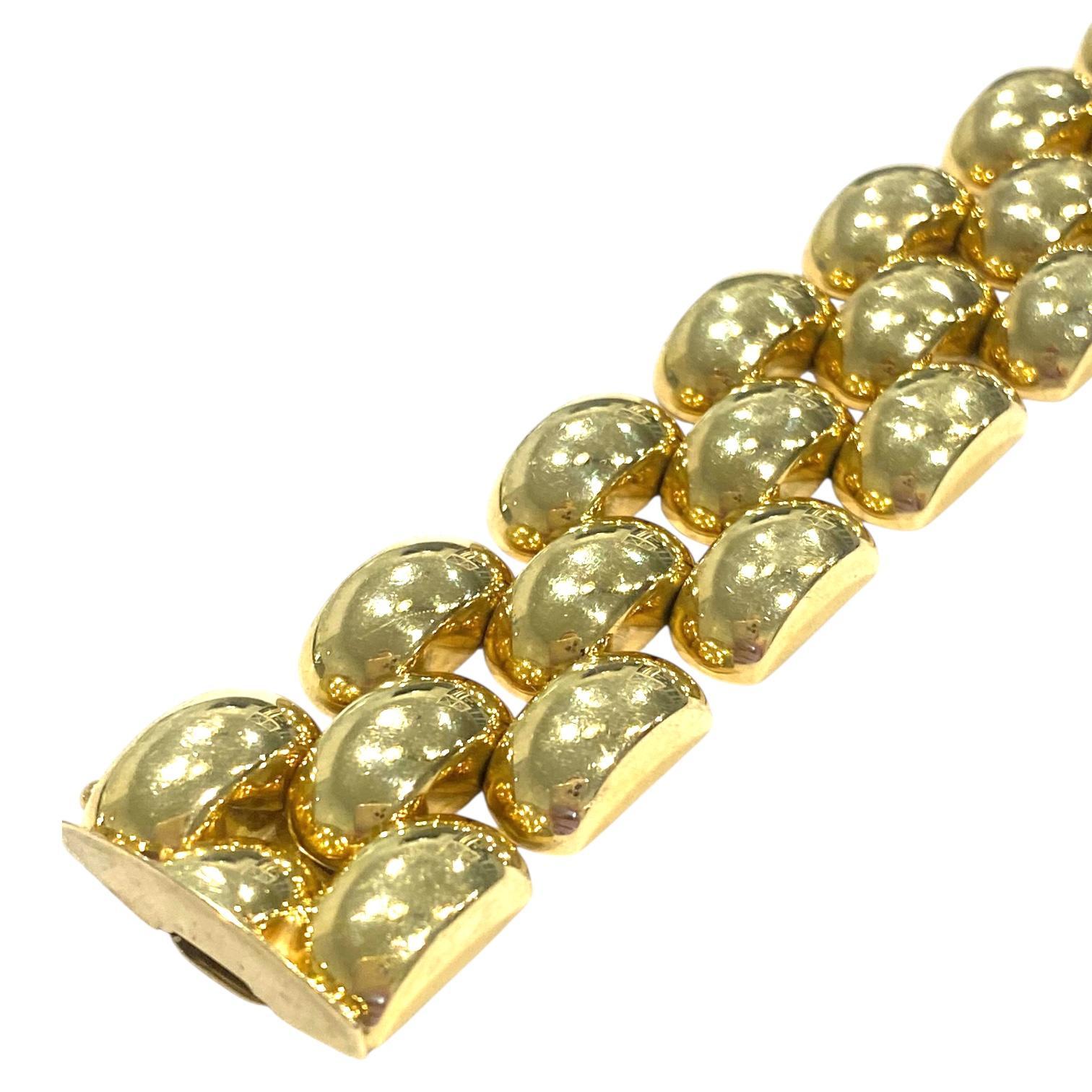 Bracciale d'epoca a maglie larghe in oro giallo 14K In condizioni buone in vendita a Henderson, NV