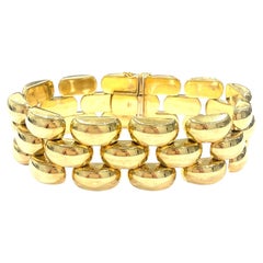 Vintage 14K Gelbgold Wide Links Armband