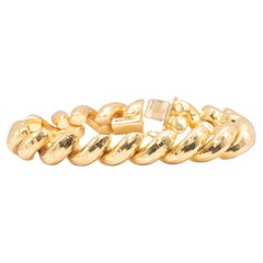 Vintage 14k Yellow Gold Textured San Marco Bracelet