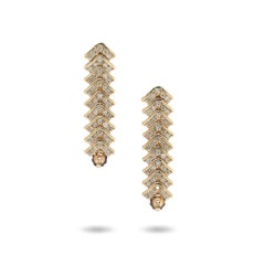 Vintage 14KT Gold Diamond Day & Night Earrings