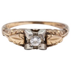 Vintage 14kt Gold & Diamond Engagement Ring