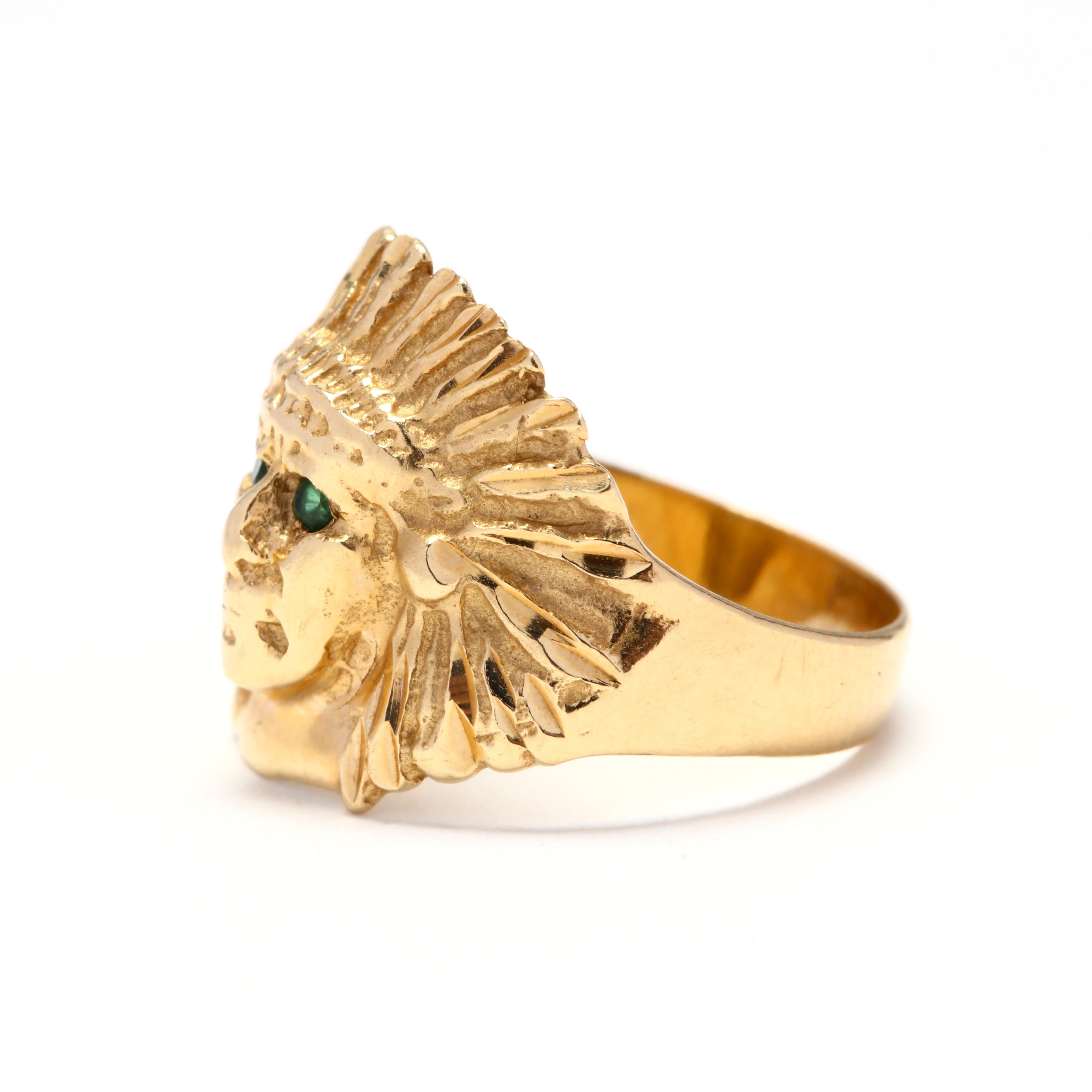 18k gold indian head ring