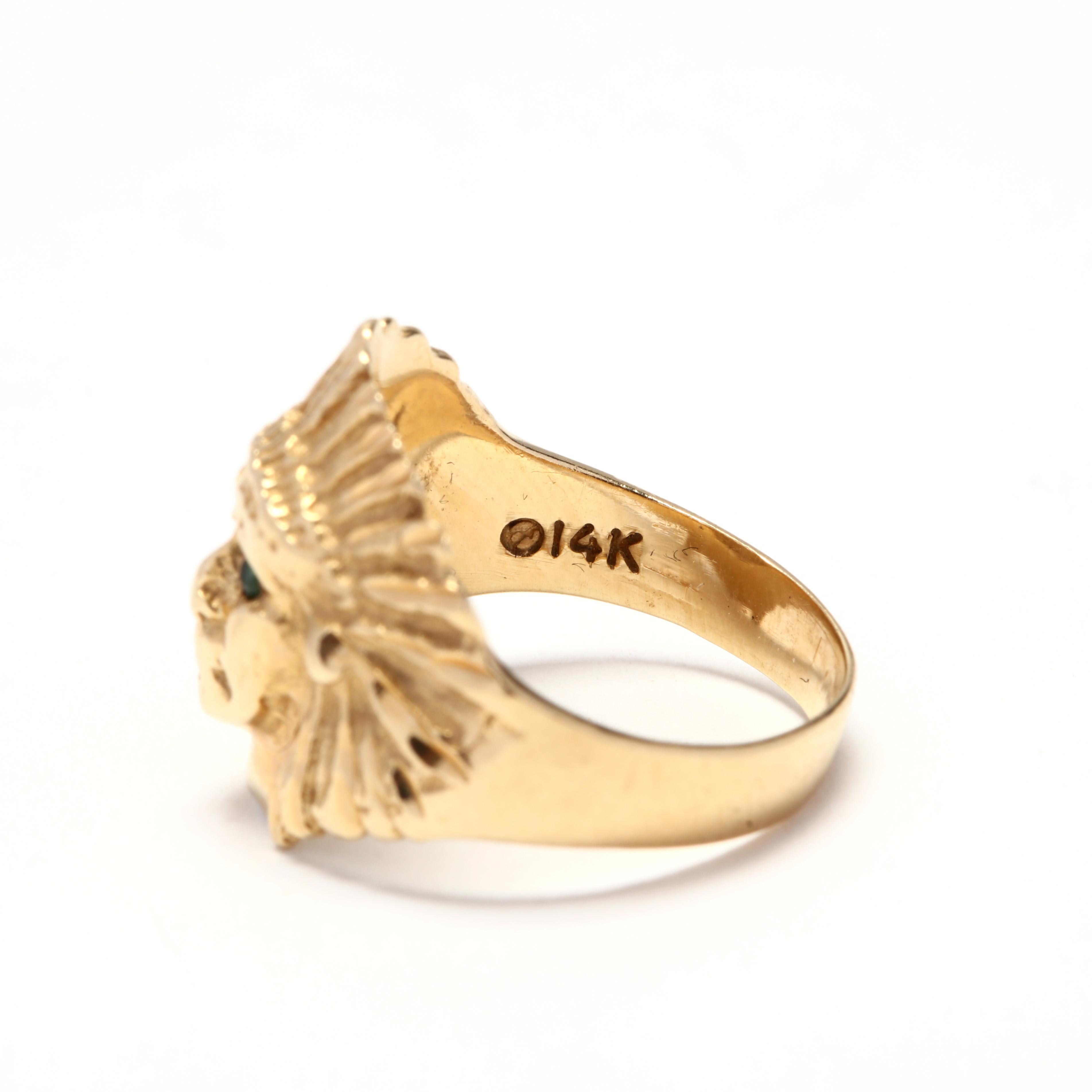 indian chief gold ring