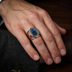 Vintage 14KT Gold Sardonyx Intaglio Signet Ring, 1970s