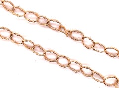 Vintage 14kt Textured Cable Link Chain 15 inches