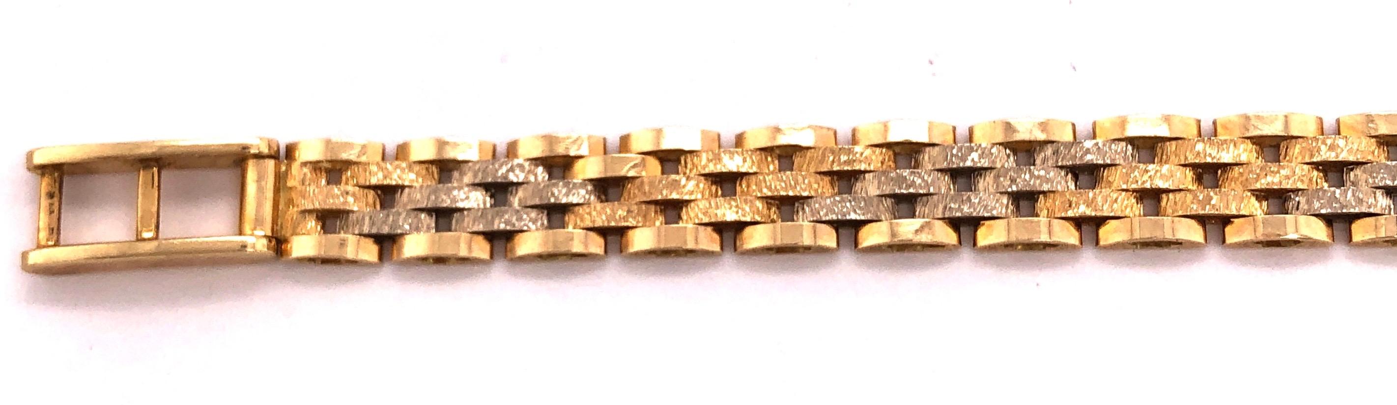 Bracelet et montre vintage en or jaune 14 carats par Geneve Quartz en vente 1
