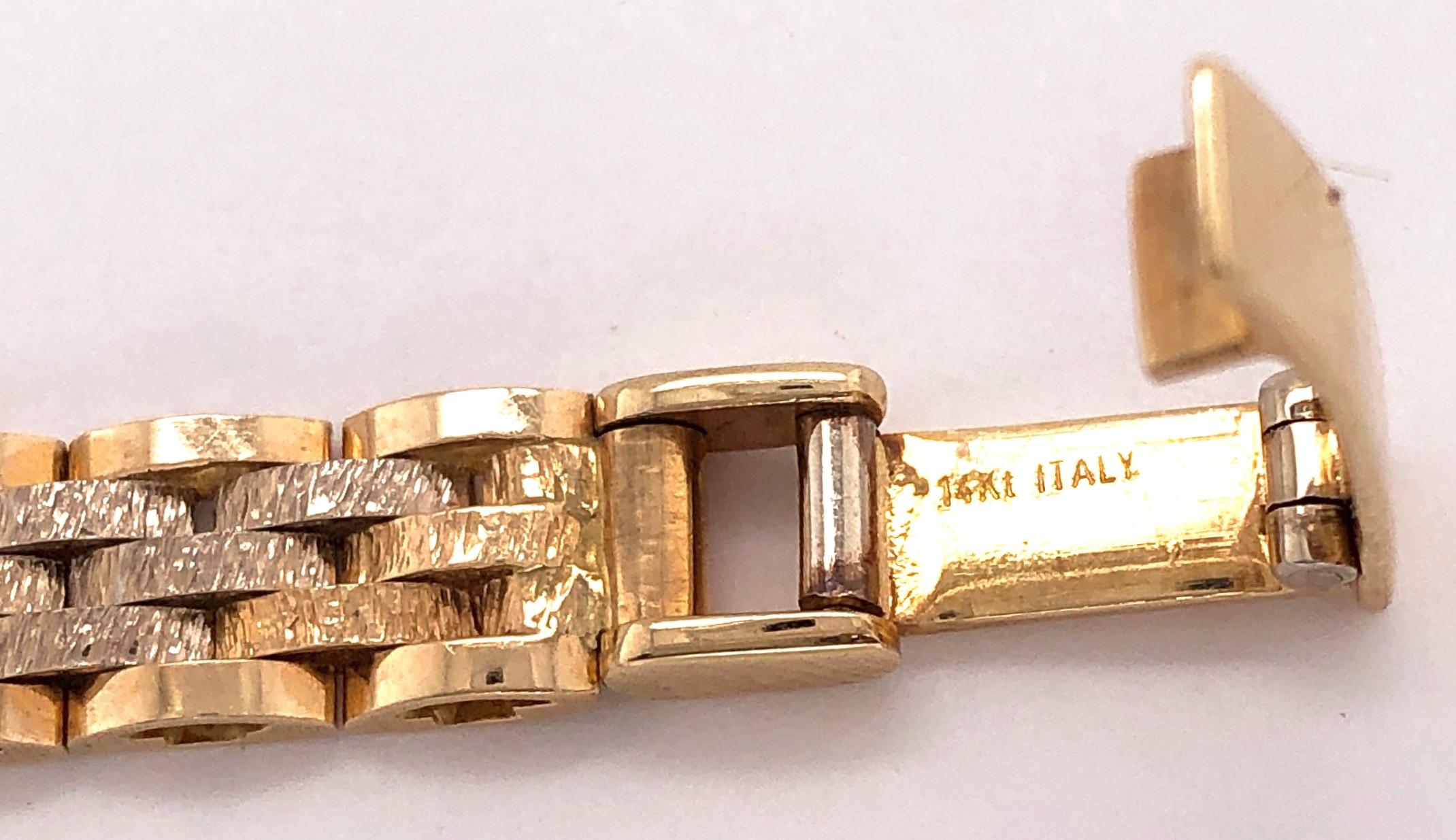 Bracelet et montre vintage en or jaune 14 carats par Geneve Quartz en vente 2
