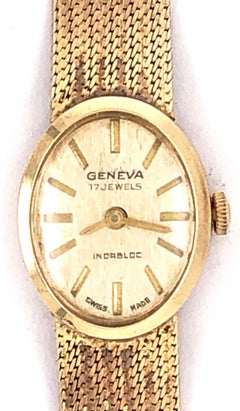 Vintage 14 Karat Yellow Gold Geneva Swiss Made Watch