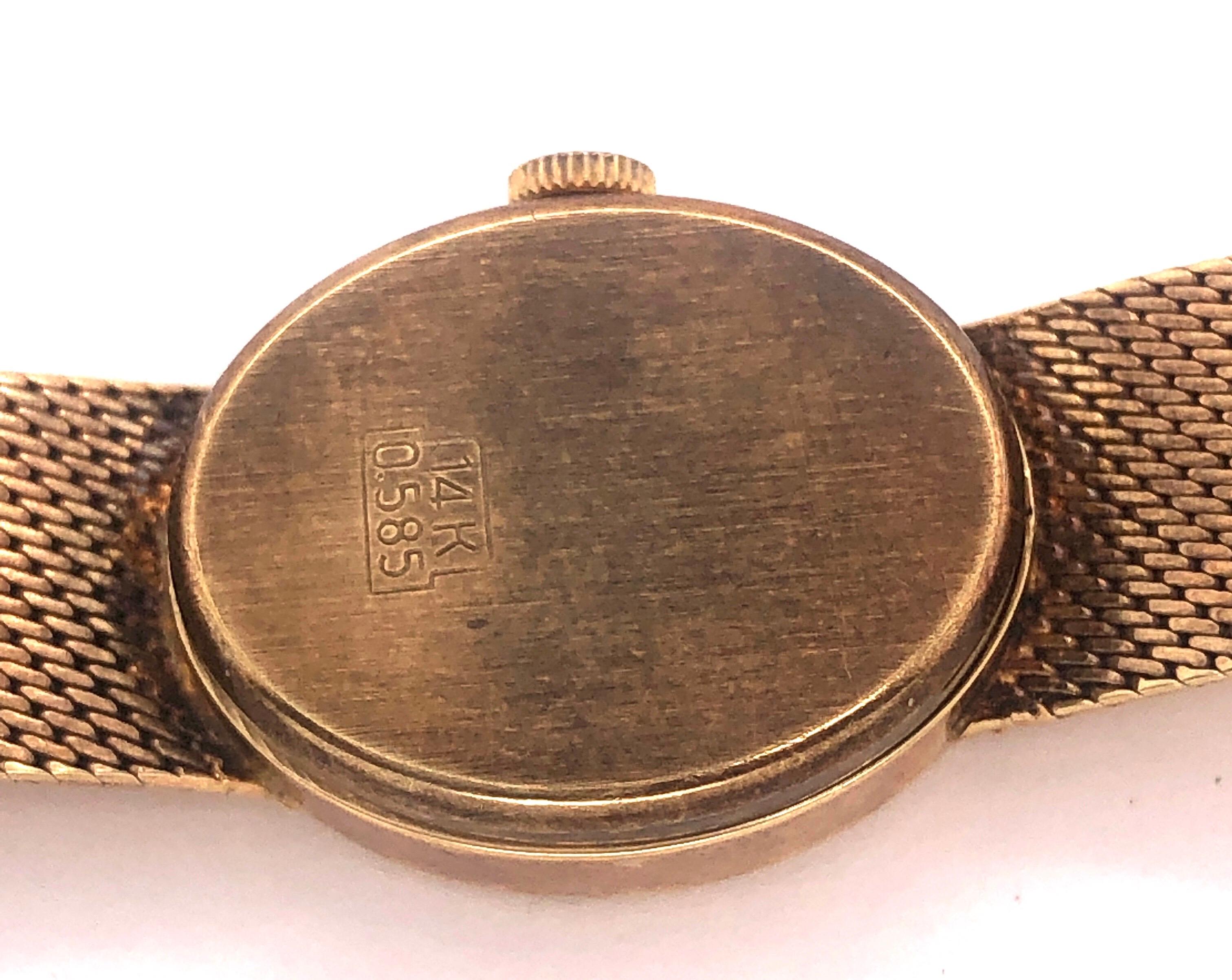 Vintage 14 Karat Yellow Gold Geneva Swiss Made Watch For Sale 2