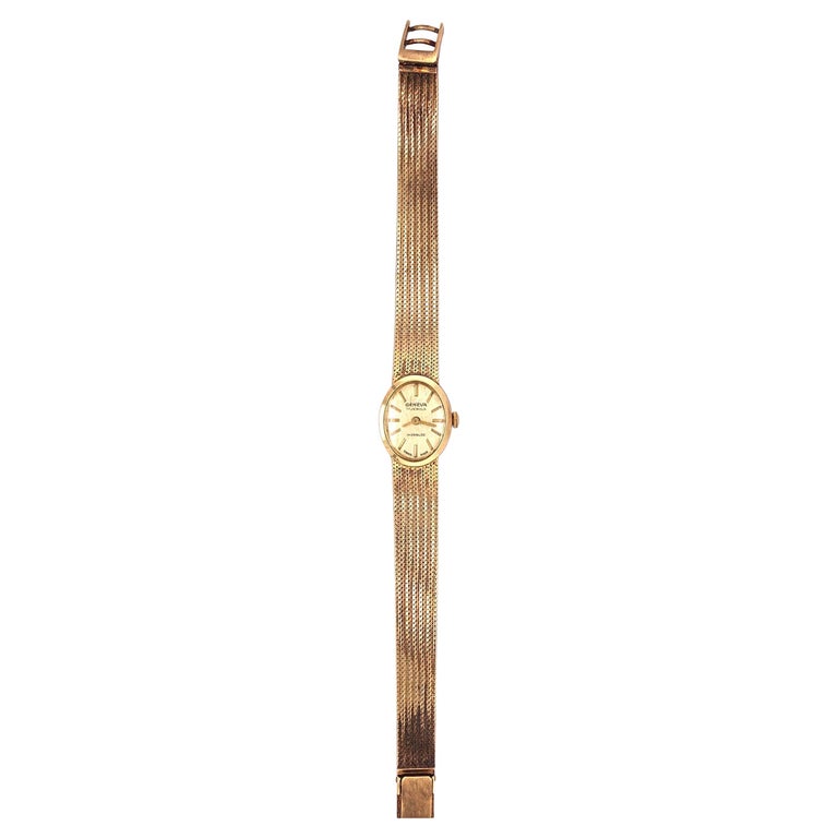 Vintage 14 Karat Yellow Gold Geneva Swiss Made Watch For Sale at 1stDibs |  geneva watch, geneva gold watch, vintage geneva watch
