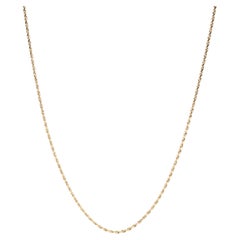 Vintage 14KT Yellow Gold Rope Chain, Thin Rope Chain