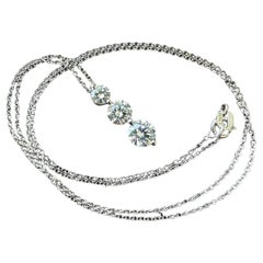 Collana vintage con diamante da 1,5 ct 18K